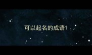 可以起名的成语