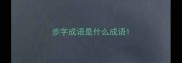 步字成语是什么成语