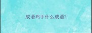 成语鸡手什么成语