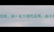由一至万成语由一至万出处由一至万现代应用由小至大成语积累智慧成语