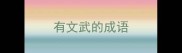 有文武的成语