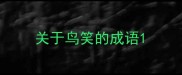 关于鸟笑的成语