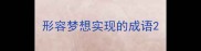 形容梦想实现的成语