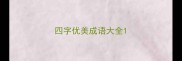 四字优美成语大全