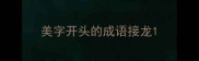 美字开头的成语接龙