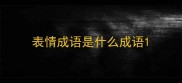 表情成语是什么成语