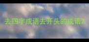 去四字成语去开头的成语