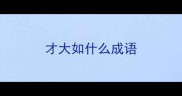 才大如什么成语