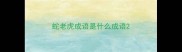 蛇老虎成语是什么成语