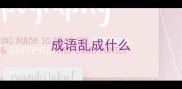 成语乱成什么