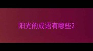 阳光的成语有哪些