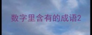 数字里含有的成语