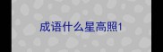 成语什么星高照