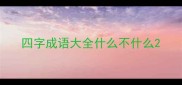四字成语大全什么不什么