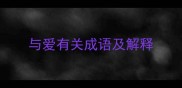 与爱有关成语及解释