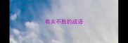 有关不胜的成语