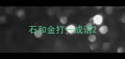 石和金打一成语
