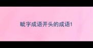 眦字成语开头的成语