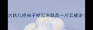 大伙儿把袖子举起来就是一片云成语