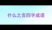 什么之言四字成语