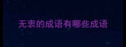 无衷的成语有哪些成语