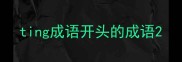ting成语开头的成语