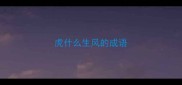 虎什么生风的成语