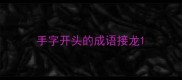 手字开头的成语接龙