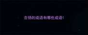 含扬的成语有哪些成语