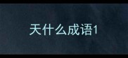 天什么成语