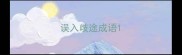 误入歧途成语