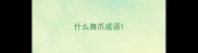 什么舞爪成语
