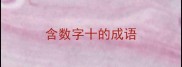 含数字十的成语