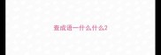查成语一什么什么