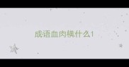 成语血肉横什么