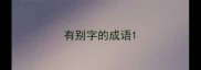 有别字的成语