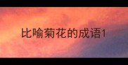 比喻菊花的成语