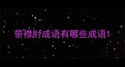 带襟肘成语有哪些成语