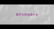 是开头的成语大全