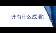 齐有什么成语