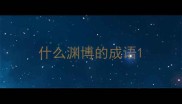 什么渊博的成语