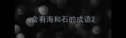 含有海和石的成语