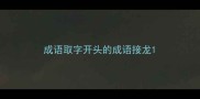 成语取字开头的成语接龙
