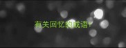 有关回忆的成语