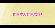 什么木无什么成语