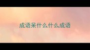 成语呆什么什么成语