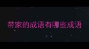 带家的成语有哪些成语