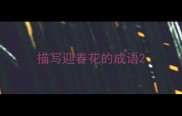 描写迎春花的成语