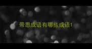 带思成语有哪些成语