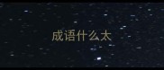 成语什么太